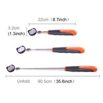 Specchio di ispezione telescopico per telaio auto per veicolo retrattile con 1 luce LED da 3 mm, diametro specchio: 32 mm, lunghezza massima espandibile: 905 mm, Diameter: 32mm, Max Expanding Length: 905mm
