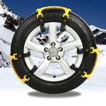 Catene antiscivolo per pneumatici da neve per auto da 6 pezzi Catene gialle per auto di famiglia, Anti-skid Chains 5