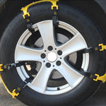 Catene antiscivolo per pneumatici da neve per auto da 6 pezzi Catene gialle per auto di famiglia, Anti-skid Chains 5