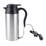HJ-18A Tazza elettrica in acciaio inossidabile 750ml DC 12V Bollitore elettrico per auto Tazza riscaldata Tazza da caffè per auto con caricatore Accendisigari Tazza riscaldante Bollitore Bollitore riscaldatore di acqua isolato, HJ-18A