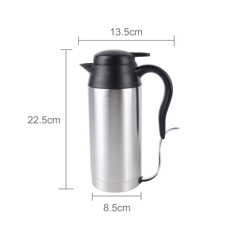 HJ-18A Tazza elettrica in acciaio inossidabile 750ml DC 12V Bollitore elettrico per auto Tazza riscaldata Tazza da caffè per auto con caricatore Accendisigari Tazza riscaldante Bollitore Bollitore riscaldatore di acqua isolato, HJ-18A