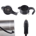 HJ-18A Tazza elettrica in acciaio inossidabile 750ml DC 12V Bollitore elettrico per auto Tazza riscaldata Tazza da caffè per auto con caricatore Accendisigari Tazza riscaldante Bollitore Bollitore riscaldatore di acqua isolato, HJ-18A