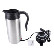 HJ-18A Tazza elettrica in acciaio inossidabile 750ml DC 12V Bollitore elettrico per auto Tazza riscaldata Tazza da caffè per auto con caricatore Accendisigari Tazza riscaldante Bollitore Bollitore riscaldatore di acqua isolato, HJ-18A