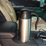 HJ-18A Tazza elettrica in acciaio inossidabile 750ml DC 12V Bollitore elettrico per auto Tazza riscaldata Tazza da caffè per auto con caricatore Accendisigari Tazza riscaldante Bollitore Bollitore riscaldatore di acqua isolato, HJ-18A