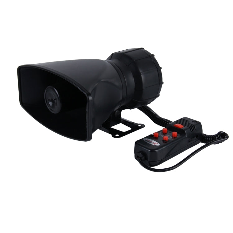 HJS-78005 12V 60W 300dB Allarme elettrico per auto Tromba d'aria Sirena Altoparlante 5 toni sonori/3 toni sonori Super forte con microfono, Lunghezza cavo: 60 cm, HJS-78005
