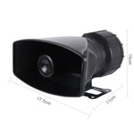 HJS-78005 12V 60W 300dB Allarme elettrico per auto Tromba d'aria Sirena Altoparlante 5 toni sonori/3 toni sonori Super forte con microfono, Lunghezza cavo: 60 cm, HJS-78005