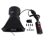 HJS-78005 12V 60W 300dB Allarme elettrico per auto Tromba d'aria Sirena Altoparlante 5 toni sonori/3 toni sonori Super forte con microfono, Lunghezza cavo: 60 cm, HJS-78005