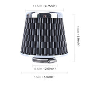 Filtro dell'aria universale a forma di testa di fungo da 6,5 cm per auto, 6.5cm