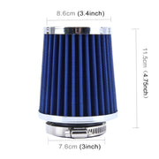Filtro dell'aria universale stile testa a fungo HKS da 5 cm per auto, HKS 5cm (Blue), HKS 5cm (Red)