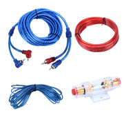 YH-128 1200W Amplificatore per auto Cavo di alimentazione audio Kit di installazione cablaggio subwoofer con interconnessione RCA ad alte prestazioni, Car Amplifier Audio Power Cable