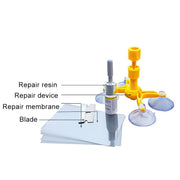 Strumento professionale per la riparazione del parabrezza Rimozione ammaccature senza vernice Kit di riparazione del parabrezza del finestrino dell'auto Chip Crack Vetro automatico, Windscreen Repair Tool, Windscreen Repair Tool (White)