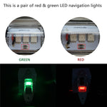 D2944 1W 12V Luci a goccia a goccia laterali a LED di navigazione impermeabili per barche marine (verde e rosso), D2944 1W 12V