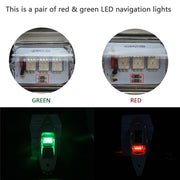 D2944 1W 12V Luci a goccia a goccia laterali a LED di navigazione impermeabili per barche marine (verde e rosso), D2944 1W 12V