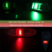 D2944 1W 12V Luci a goccia a goccia laterali a LED di navigazione impermeabili per barche marine (verde e rosso), D2944 1W 12V
