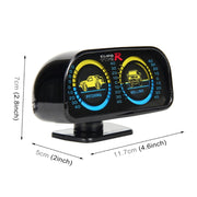 TR-9601 Misuratore di pendenza regolabile Misuratore di pendenza Strumento di ricerca inclinometro per veicoli per auto, Car Inclinometer Gauge