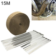 Involucro di scarico in oro titanio da 15 m Involucro di scudo termico di scarico del motore automatico Involucro resistente al calore, 15m Titanium Gold