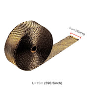Involucro di scarico in oro titanio da 15 m Involucro di scudo termico di scarico del motore automatico Involucro resistente al calore, 15m Titanium Gold