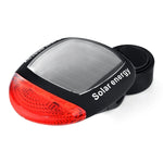 Set di luci per moto/bicicletta a energia solare USB da 2 pezzi 3W 240LM, luce anteriore + luce posteriore, Front Light+Back Light Black, Front Light+Back Light White