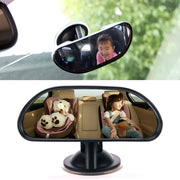 Specchietto retrovisore per auto con ventosa regolabile a 360 gradi, specchio convesso per bambini, Suction Cup Rear View Mirror