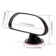 Specchietto retrovisore per auto con ventosa regolabile a 360 gradi, specchio convesso per bambini, Suction Cup Rear View Mirror