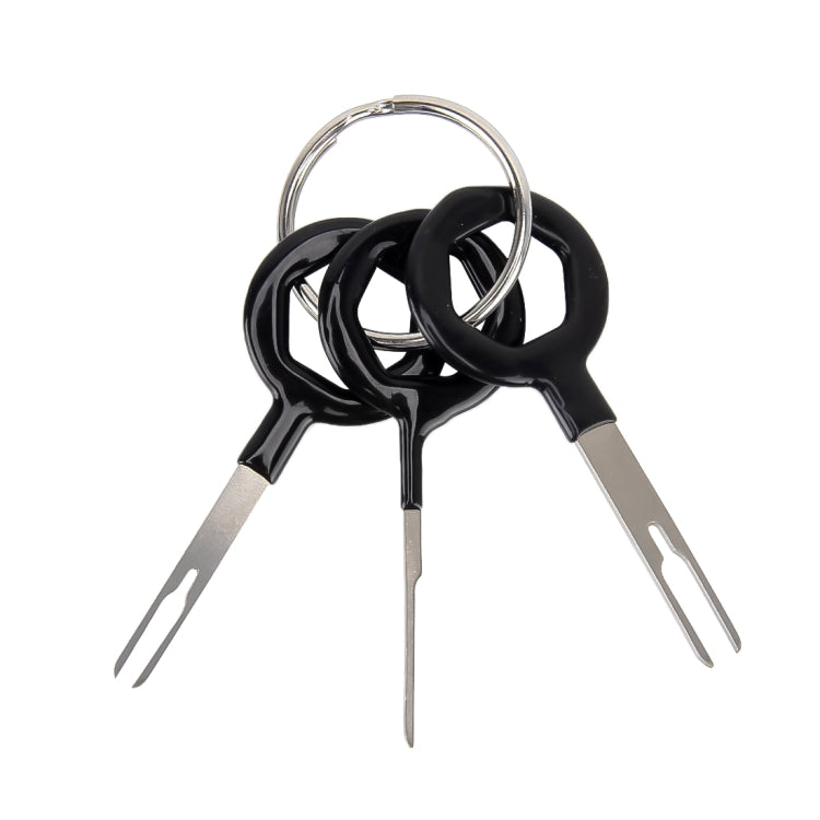 3 pezzi di circuito stampato con spina gommata per auto, cablaggio, terminale, estrazione, connettore a crimpare, ago posteriore, strumento di rimozione, 3 PCS (Rubberized)
