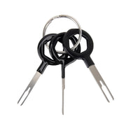3 pezzi di circuito stampato con spina gommata per auto, cablaggio, terminale, estrazione, connettore a crimpare, ago posteriore, strumento di rimozione, 3 PCS (Rubberized)
