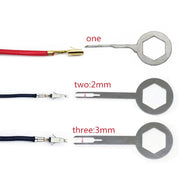 3 pezzi di circuito stampato con spina gommata per auto, cablaggio, terminale, estrazione, connettore a crimpare, ago posteriore, strumento di rimozione, 3 PCS (Rubberized)