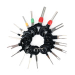 18 pezzi Auto Car Plug Circuito Cablaggio Terminale Estrazione Pick Connettore Crimp Pin Indietro Ago Rimuovi strumento, 18 PCS