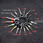 18 pezzi Auto Car Plug Circuito Cablaggio Terminale Estrazione Pick Connettore Crimp Pin Indietro Ago Rimuovi strumento, 18 PCS
