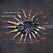 18 pezzi Auto Car Plug Circuito Cablaggio Terminale Estrazione Pick Connettore Crimp Pin Indietro Ago Rimuovi strumento, 18 PCS