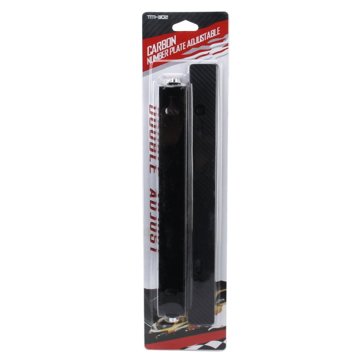 Targa per auto con doppia regolazione della targa in carbonio Porta targa in carbonio regolabile Porta targa universale Accessori per auto, TM-302