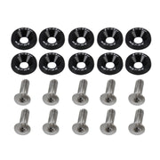 Guarnizioni per viti modificate per auto da 10 pezzi Bulloni per guarnizioni in acciaio inossidabile per carrozzeria, diametro: 19 mm