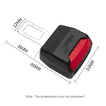 Fibbia di estensione della cintura di sicurezza universale per auto RS-01 da 2 pezzi, Black