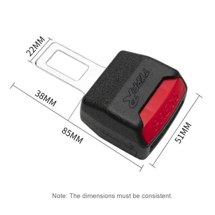 Fibbia di estensione della cintura di sicurezza universale per auto RS-01 da 2 pezzi, Black