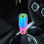 Pomello del cambio modificato per auto universale Pomello della leva del cambio automatico liscio in tinta unita con tre coperture in gomma
