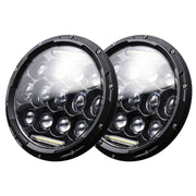 Faro per moto Harley da 7 pollici DC10-48V 36W 6000K con 12 lampade SMD-5630-LED e 12 perline di cristallo, DC10-48V 36W 6000K