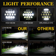Faro per moto Harley da 7 pollici DC10-48V 36W 6000K con 12 lampade SMD-5630-LED e 12 perline di cristallo, DC10-48V 36W 6000K