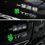 Quadrifoglio Erba Fortuna Simbolo Distintivo Emblema Etichettatura Adesivo Styling Auto Decorazione cruscotto, Dimensioni: 7,5 * 6 cm, Size: 7.5x6cm