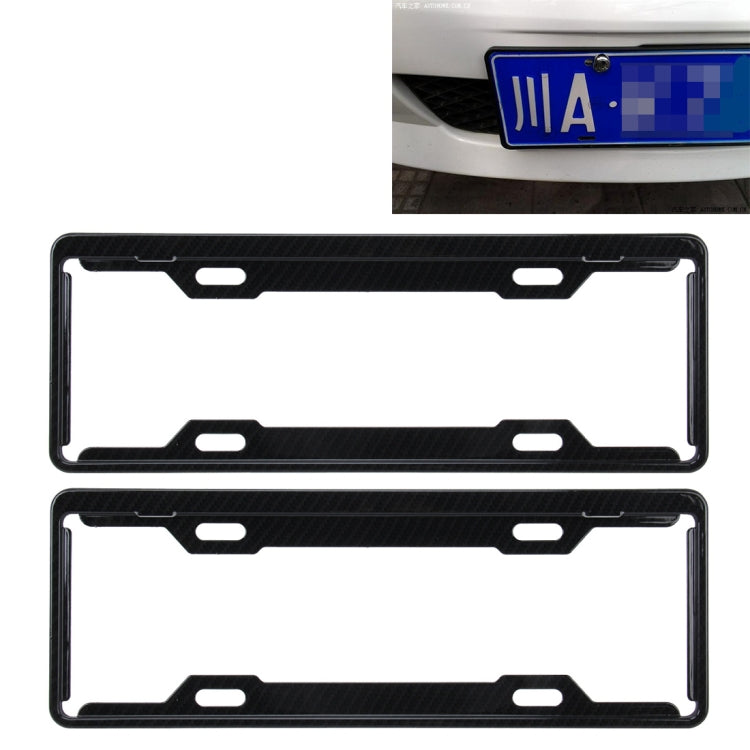 Telaio targa in piombo da 2 pezzi in carbonio Portatarga universale per telaio porta targa per auto semplice e bello, Carbon Lead License Plate Frame