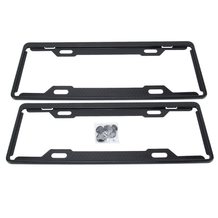 Telaio targa in piombo da 2 pezzi in carbonio Portatarga universale per telaio porta targa per auto semplice e bello, Carbon Lead License Plate Frame