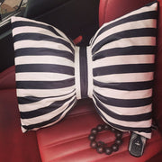 Cuscino per schienale traspirante per auto in stile bowknot a strisce classiche, dimensioni: 35 * 45 cm, Size: 35*45cm