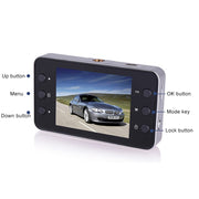 K6000 DVR per auto video Full HD 720P grandangolare da 2,3 pollici a 90 gradi, supporto scheda TF (32 GB massimo) / rilevamento del movimento, con 2 luci di riempimento per visione notturna, K6000