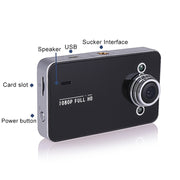 K6000 DVR per auto video Full HD 720P grandangolare da 2,3 pollici a 90 gradi, supporto scheda TF (32 GB massimo) / rilevamento del movimento, con 2 luci di riempimento per visione notturna, K6000