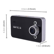 K6000 DVR per auto video Full HD 720P grandangolare da 2,3 pollici a 90 gradi, supporto scheda TF (32 GB massimo) / rilevamento del movimento, con 2 luci di riempimento per visione notturna, K6000