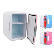 Mini frigorifero portatile per riscaldamento e raffreddamento automatico da 4 litri per auto e casa, tensione: DC 12V/AC 220V, Mini 4L White, Mini 4L Pink, Mini 4L Blue