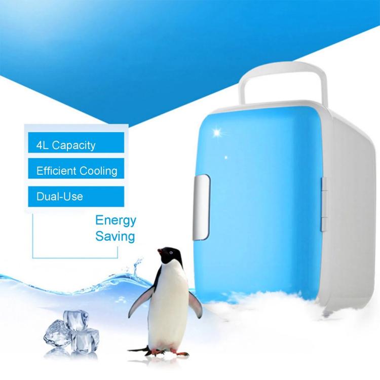 Mini frigorifero portatile per riscaldamento e raffreddamento automatico da 4 litri per auto e casa, tensione: DC 12V/AC 220V, Mini 4L White, Mini 4L Pink, Mini 4L Blue