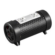 Subwoofer stereo per moto/auto/casa da 4 pollici a forma rotonda, Bluetooth integrato, supporto scheda TF e lettore disco U, con telecomando
