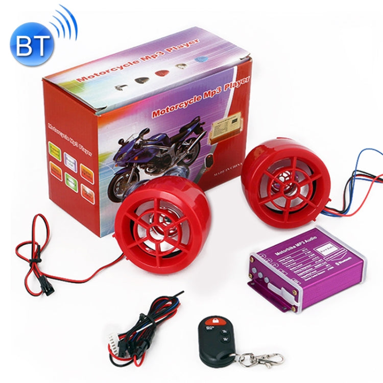 Audio modificato anti-smarrimento MP3 per moto, supporto Bluetooth, scheda TF, lettore disco U e FM, MP3 Audio