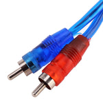 Cablaggio per cavo audio video AV per auto da 1 femmina a 2 maschi in alluminio, lunghezza cavo: 26 cm, 1 Female to 2 Male