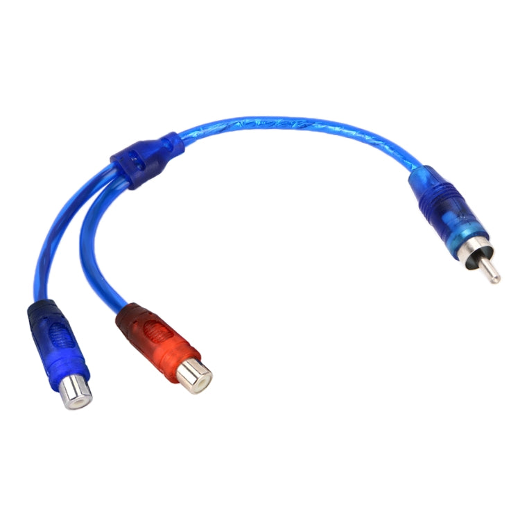 Cablaggio per cavo di prolunga audio AV per auto da 2 femmine a 1 maschio in alluminio, lunghezza cavo: 26 cm, 2 Female to1 Male
